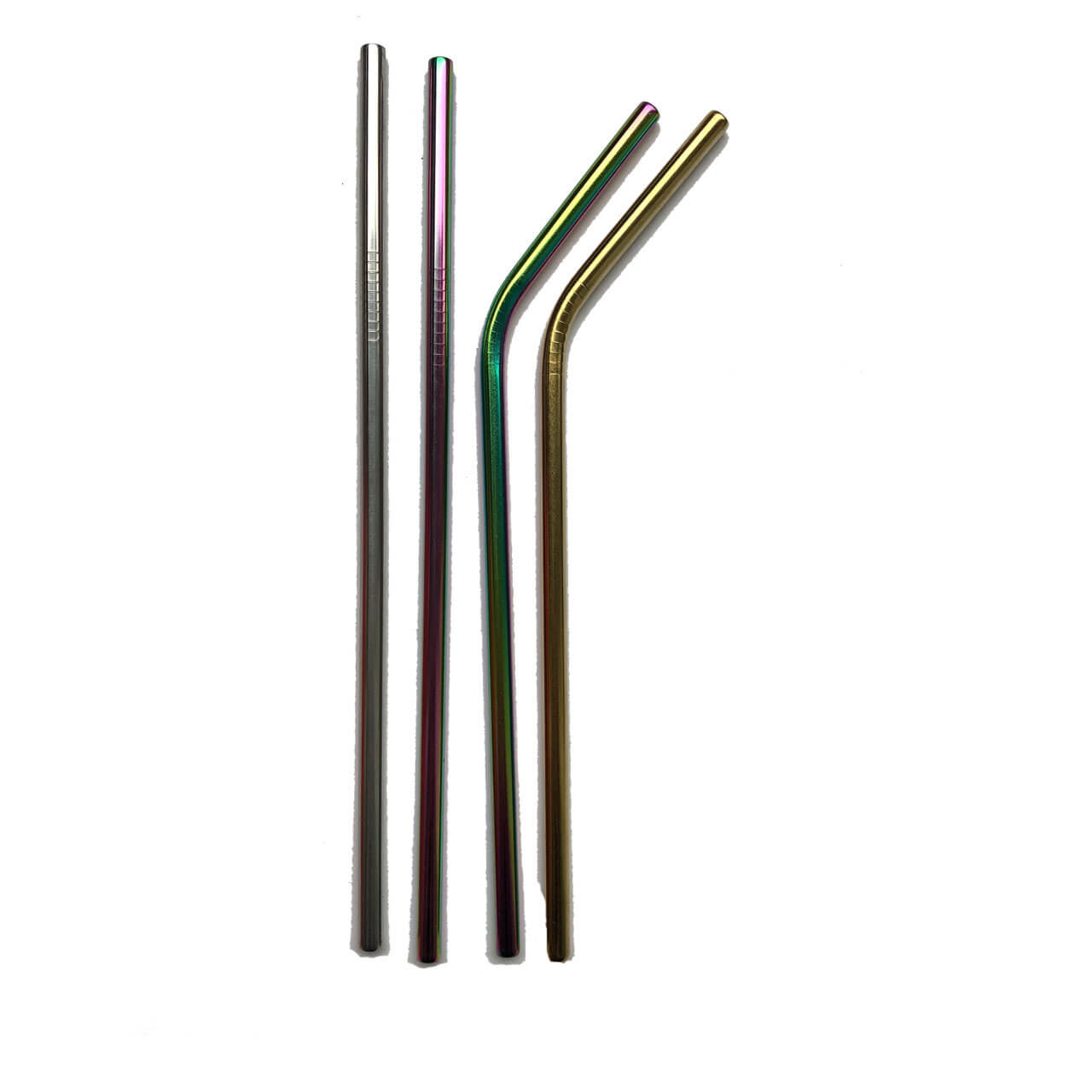 Coloured metal straws 